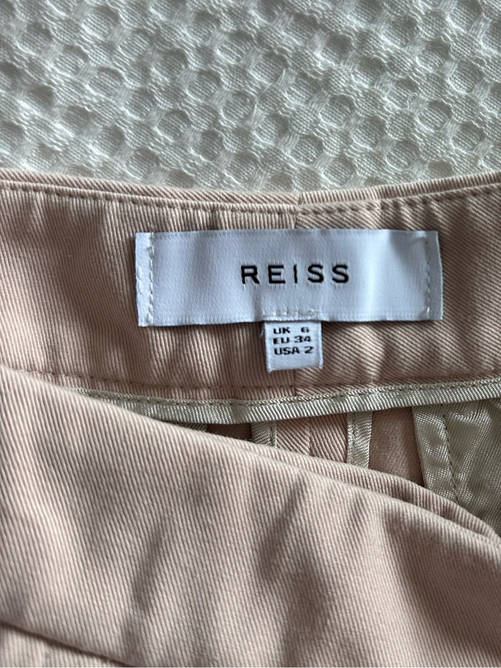 Reiss High-Rise Wide-Leg Women's Pants in Light Taupe - Picture 3 of 3